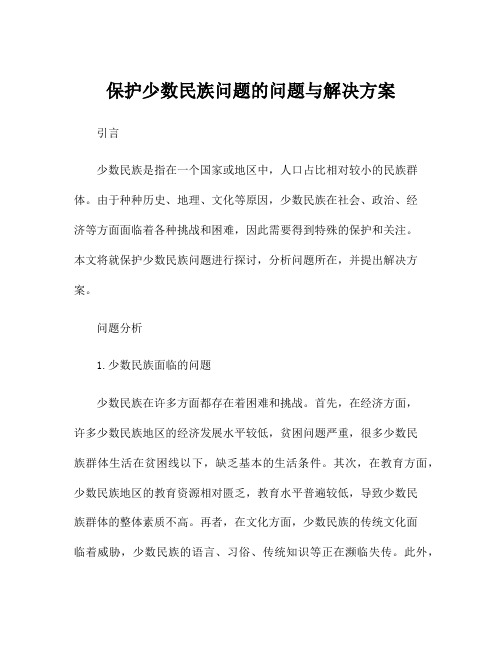 保护少数民族问题的问题与解决方案