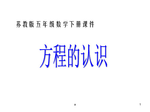 苏教版五年下方程的认识课件之一