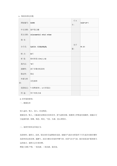 氯甲基乙醚