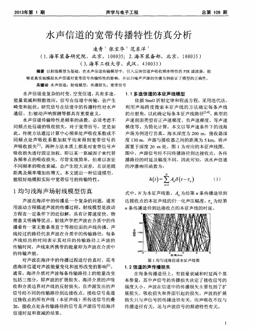 水声信道的宽带传播特性仿真分析