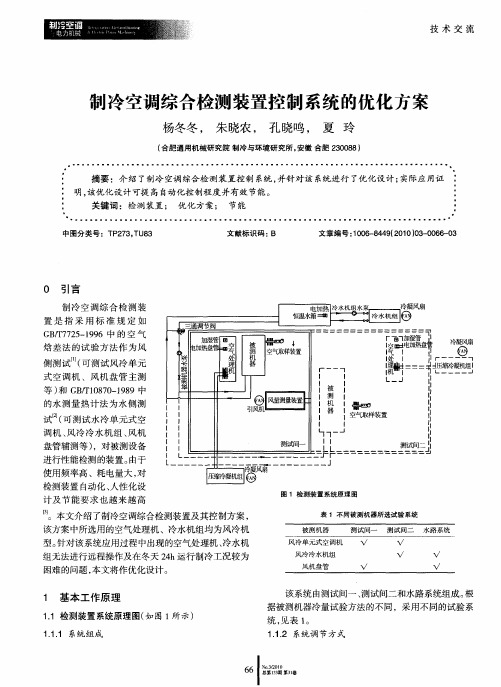 制冷空调综合检测装置控制系统的优化方案