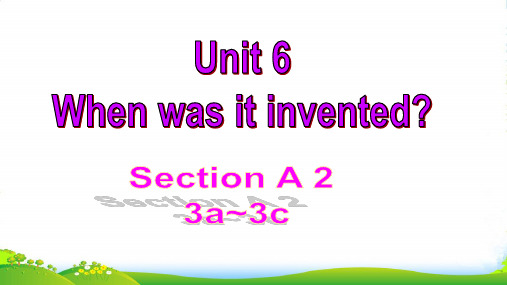 人教目标九年级全册英语课件：Unit 6 Section A (3a3c)(共33张PPT)