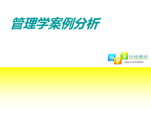 管理学案例分析