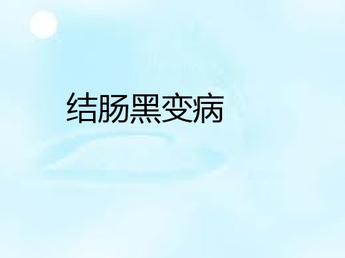 结肠黑变病概述结肠黑变病MC是指结肠固有膜内巨噬细胞含有脂褐 (1)【可编辑的PPT文档】