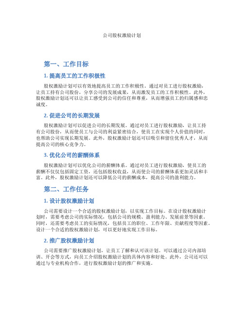 公司股权激励计划