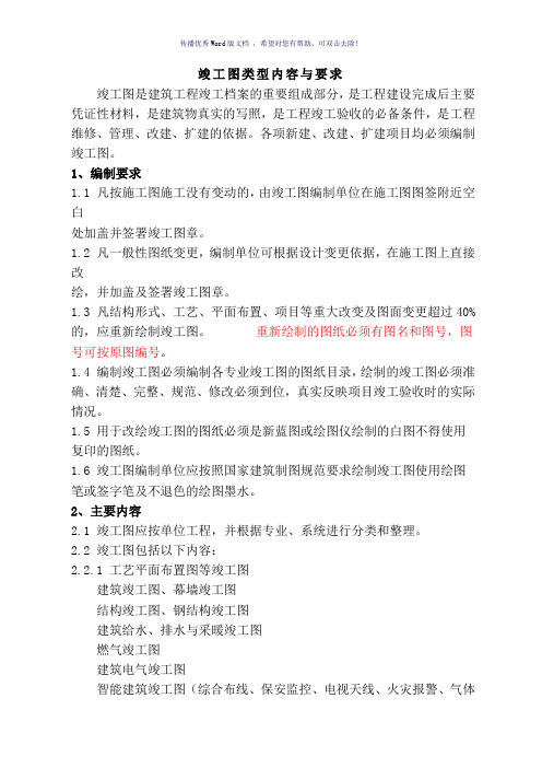 最新竣工图绘制规范(参考模板)