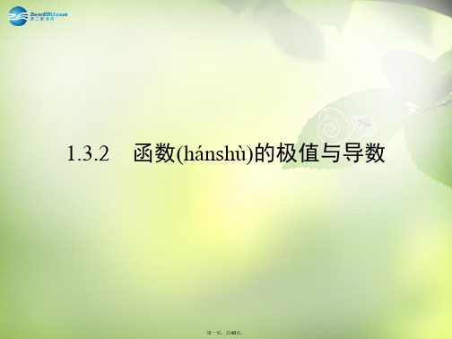 高中数学 1.3.2 函数的极值与导数课件 新人教A版 选修22