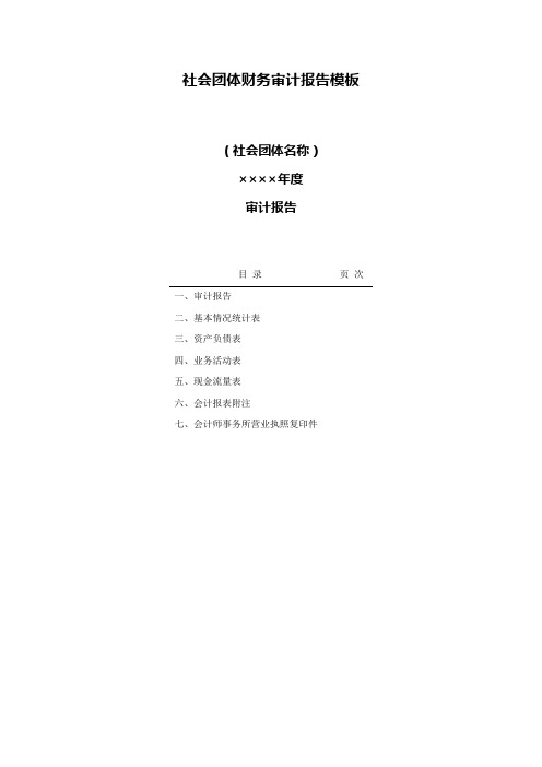 社会团体财务审计报告模板