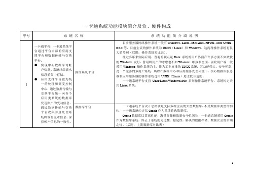 一卡通系统功能模块简介及软