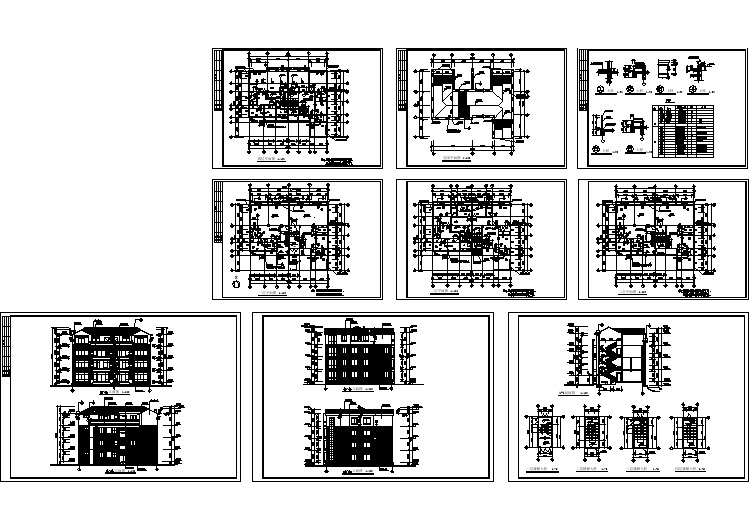 某地区经典多层住宅楼CAD建筑施工图纸