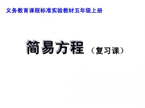 简易方程复习课