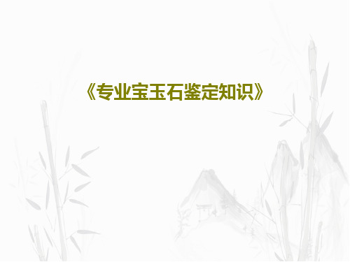 《专业宝玉石鉴定知识》共87页