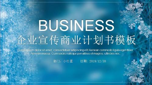 企业宣传商业计划书模板PPT