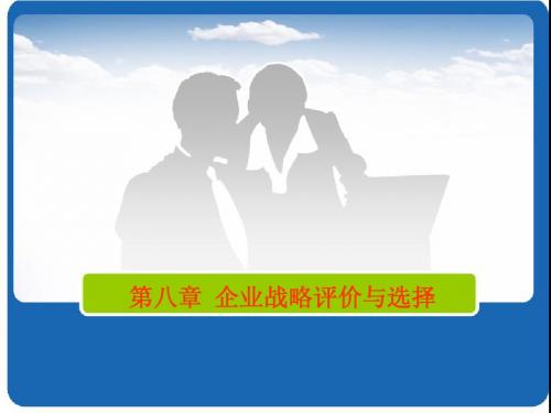第八章企业战略评价与选择