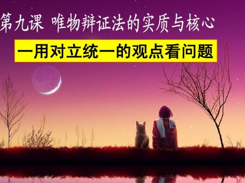 用对立统一的观点看问题