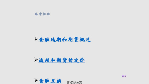 金融远期期货和互换PPT课件
