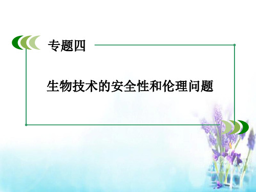 人教版高中生物选修3专题4 第1节《转基因生物的安全性》ppt课件