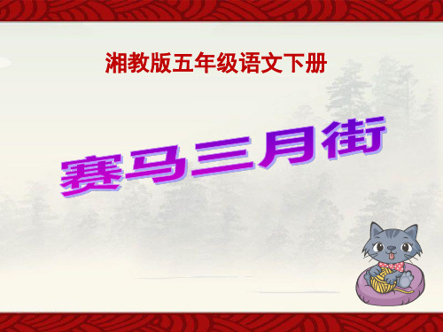 湘教版语文五下《赛马三月街》ppt课件