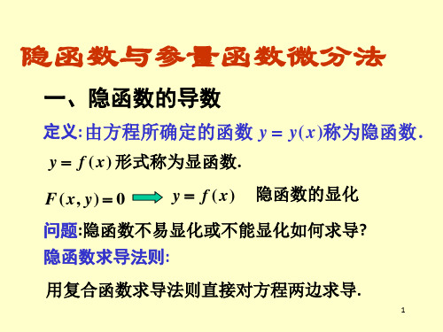 隐函数与参量函数微分法(4)