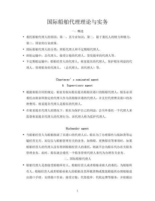 国际船舶代理理论与实务