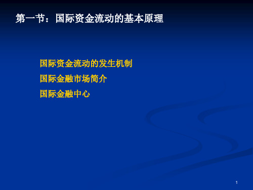 国际资金流动基本原理PPT