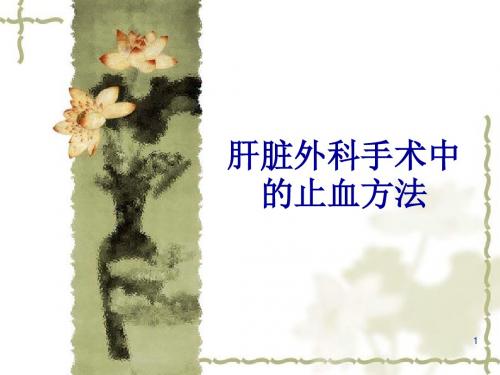 肝脏外科手术中的止血方法 ppt课件