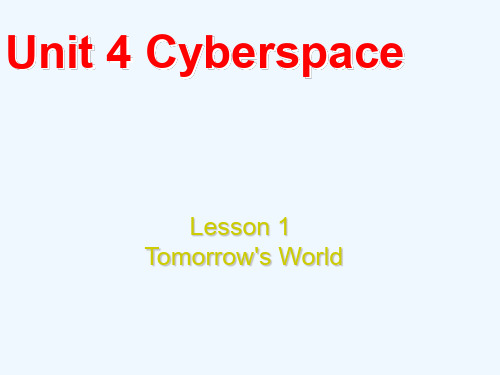 广东省佛山市超盈实验中学北师大高一英语必修二课件：Unit4 Cyberspace Lesson1 Reading 