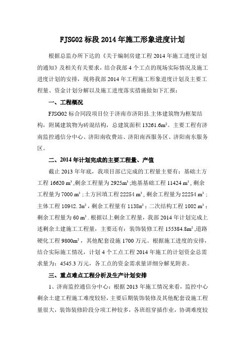 FJSG02标2014年施工形象进度计划