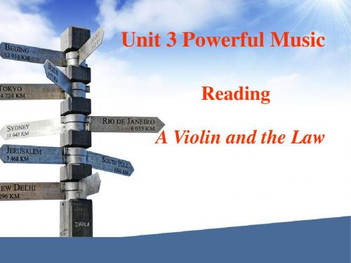 重大版高中英语必修一Unit 3《Powerful Music》获奖课件