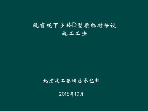 既有线下多跨D型梁架设工法汇报