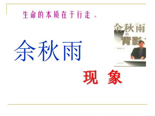 余秋雨现象 PPT课件
