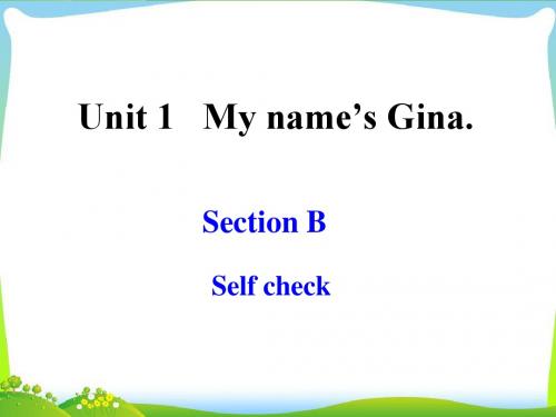 七上英语《unit1_My_name’s_Gina》Section B selfcheck