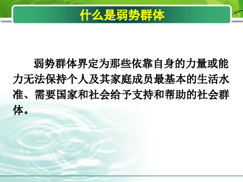 什么是弱势群体