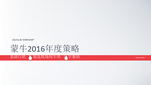 蒙牛2016策略白奶精选早餐奶提案
