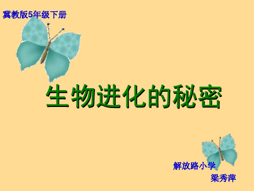 五年级下科学优秀课件-3.12 生物进化的秘密｜冀教版  (26页PPT)