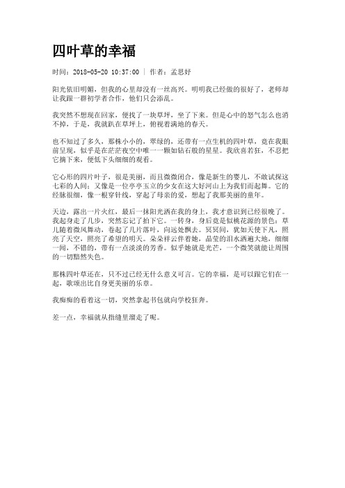 四叶草的幸福