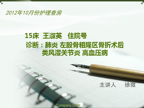 2012届10月份护理查房