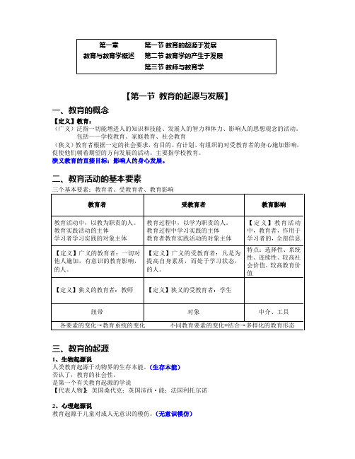 教师招聘考试复习笔记：第一章