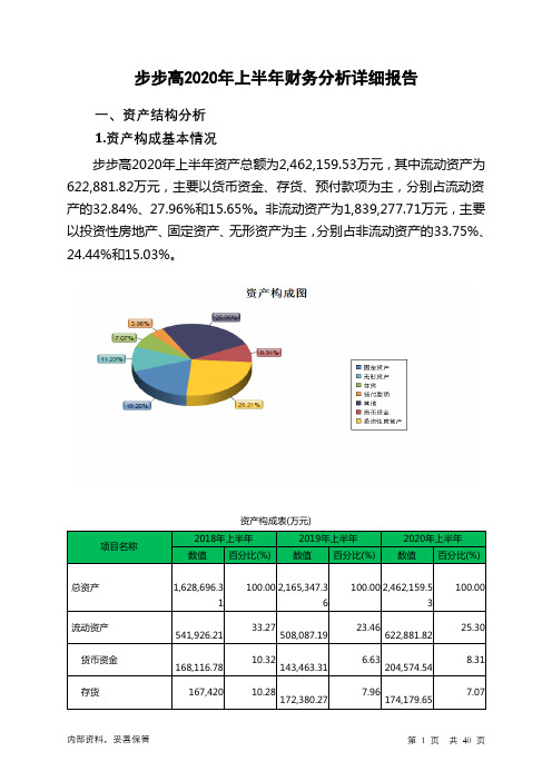 步步高2020年上半年财务分析详细报告