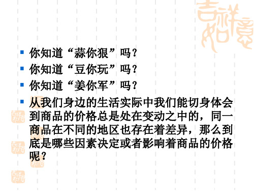 21 影响价格的因素.ppt