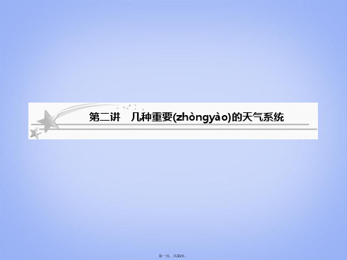 高考地理总复习 22 几种重要的天气系统课件 中图版必修1