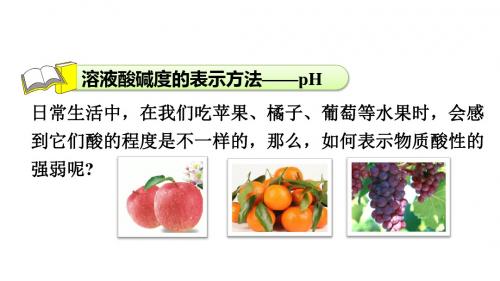 九年级化学第10单元酸和碱10.2.2 溶液酸碱度的表示方法——PH