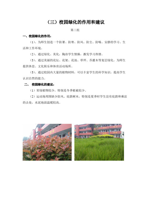 校园植物的作用和建议