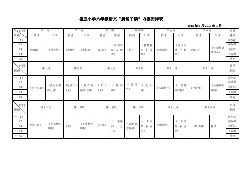 一上晨诵午读
