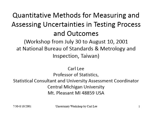 Quantitative Methods for Interlaboratory Testing –