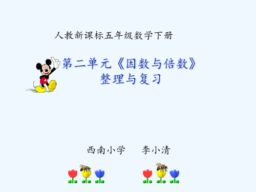 人教版五年级数学下册因数与倍数的整理与复习