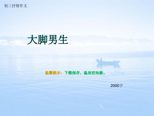 初三抒情作文《大脚男生》2000字(总28页PPT)