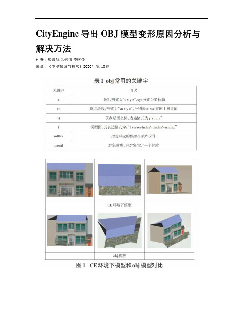 CityEngine导出OBJ模型变形原因分析与解决方法