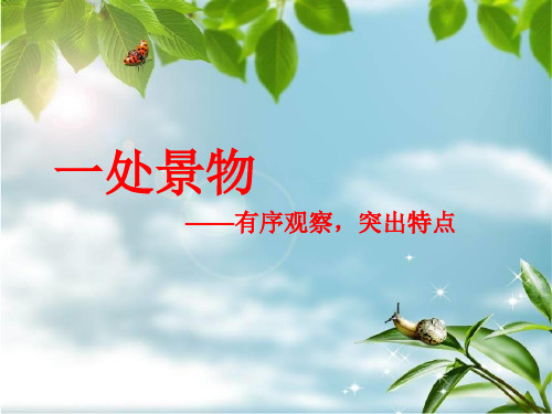 小学三年级语文作文训练之写景