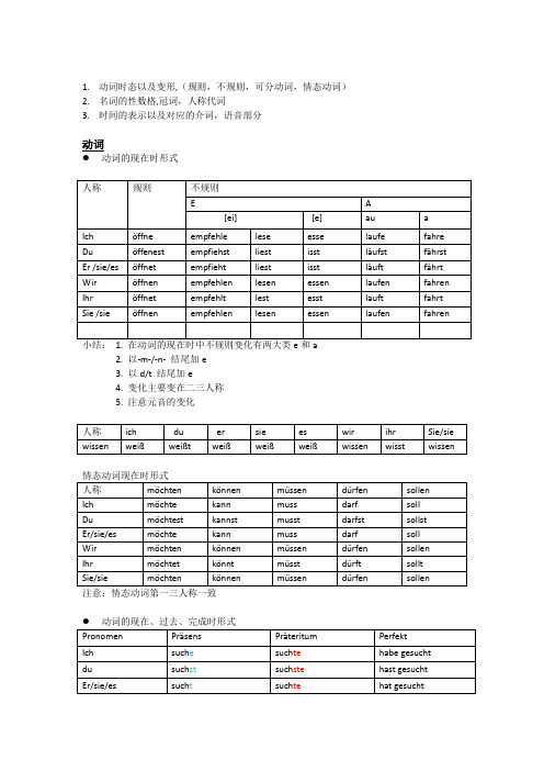 德语基础语法